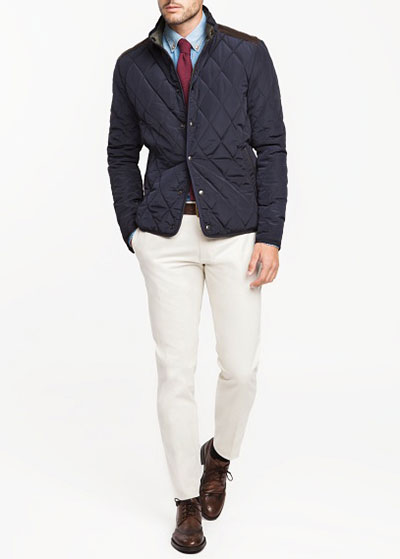 veste matelassée bleu