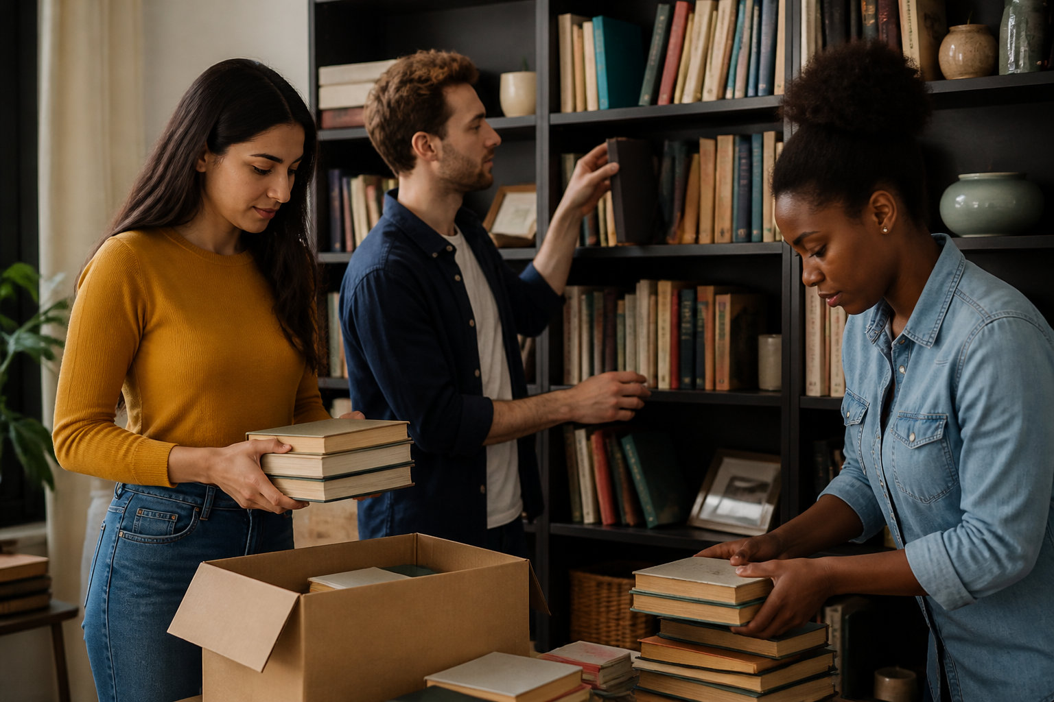 La pérennité du lien familial par l'organisation d'une bibliothèque commune