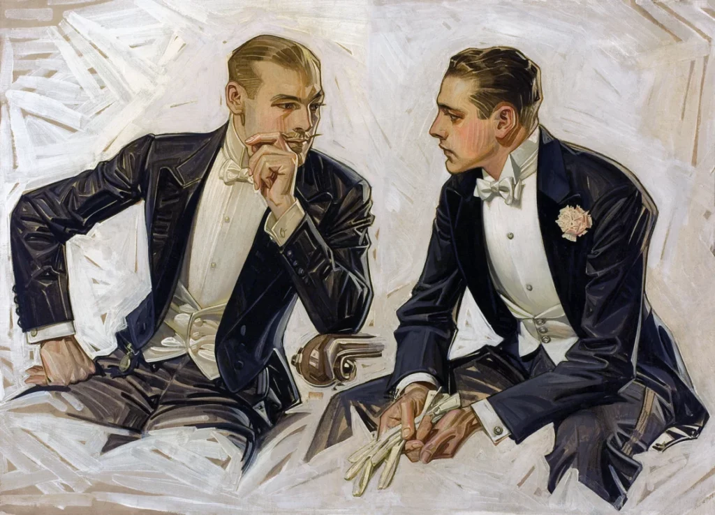 deux gentlemans discutent