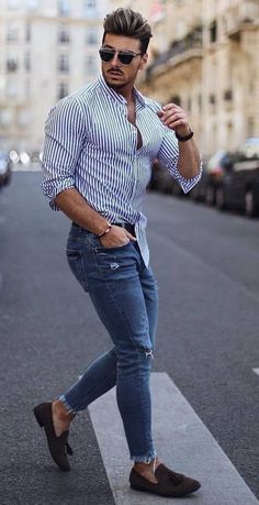 chemise et jean ultra moulant slim